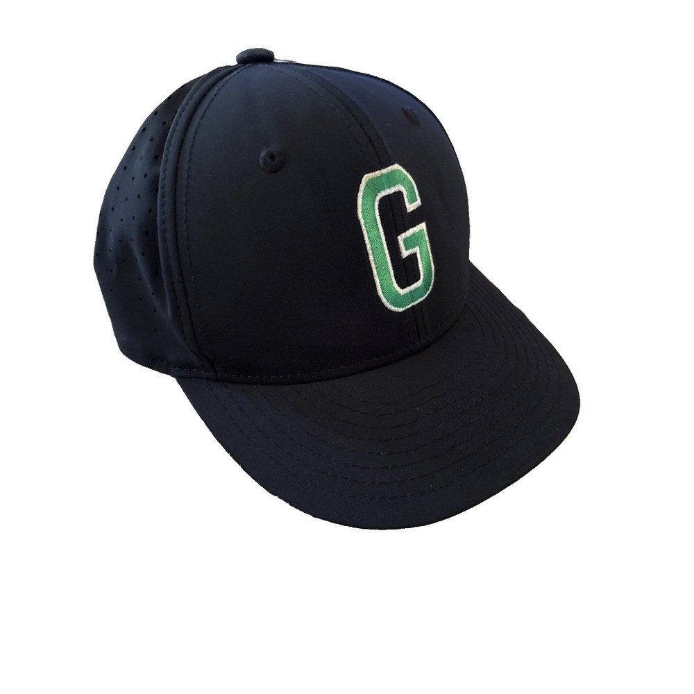 Champro C Hat Cap Fitted Mens XS-S Black With Green G Logo Vented HC1 Baseball.